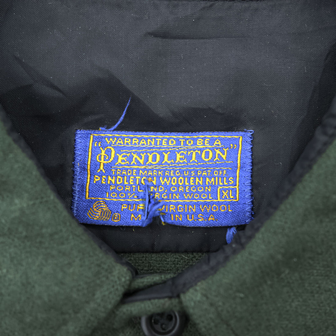 PENDLETON 70年代 USA製 ヴィンテージ フランネルシャツ 長袖ウールシャツ XL グリーン Outdoors Man ビッグサイズ