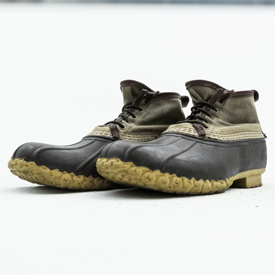 L.L.Bean USA製 ビーンブーツ ハンティングブーツ 27cm ブラウン キャンバス ラバー MAINE HUNTING SHOE 270716
