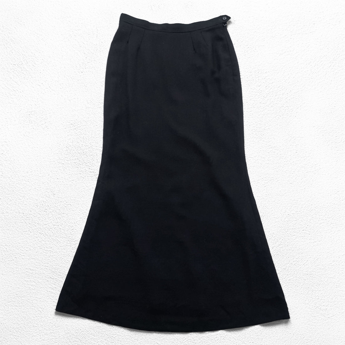 YVES SAINT LAURENT フランス製 80年代 ヴィンテージ ロング スカート L ブラック マーメイド フレア rive gauche