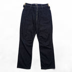 KAPITAL 日本製 ピエロパンツ デニム サルエルパンツ M インディゴ ブルー 濃紺 リネン切替