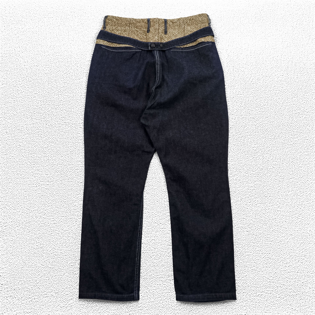 KAPITAL 日本製 ピエロパンツ デニム サルエルパンツ M インディゴ ブルー 濃紺 リネン切替