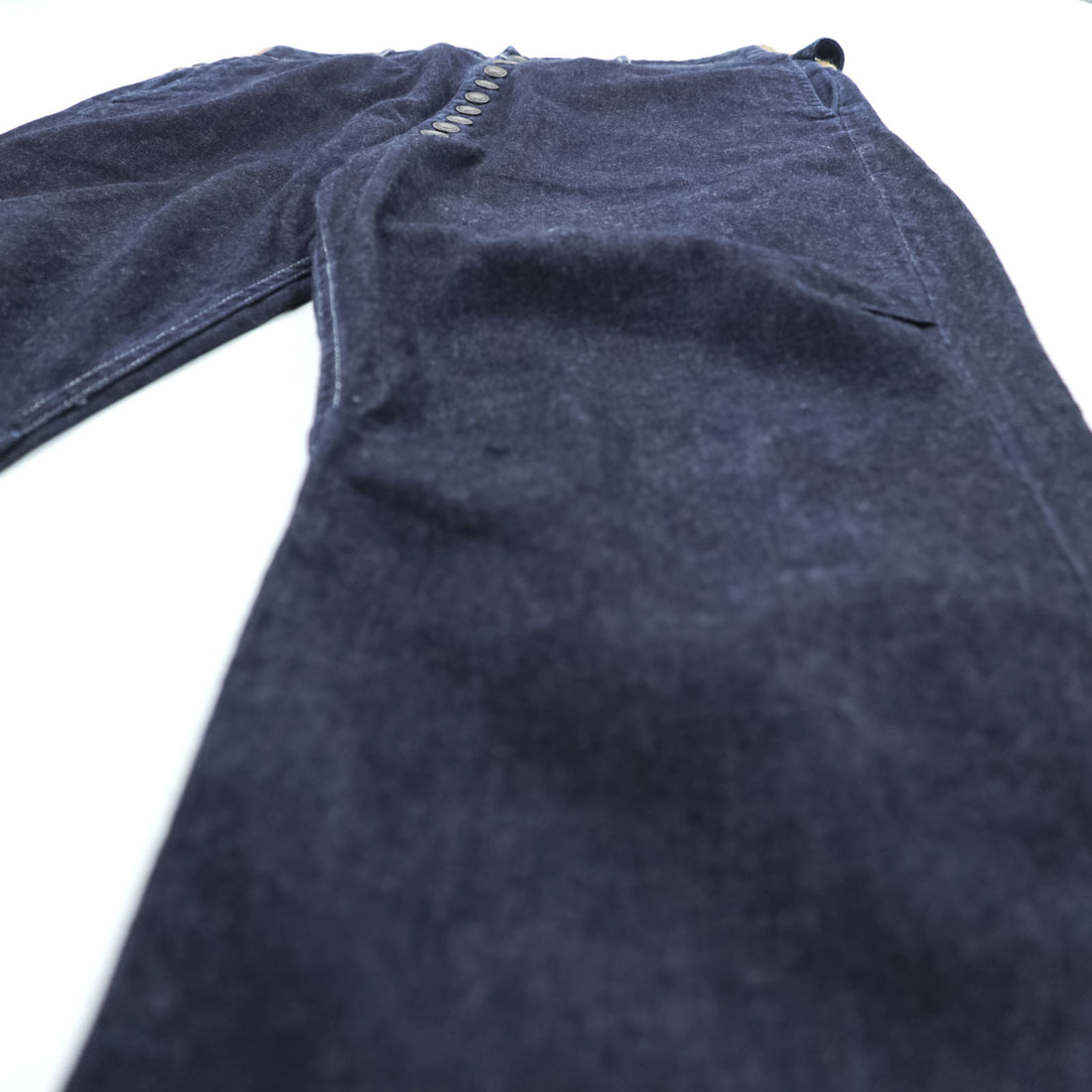 KAPITAL 日本製 ピエロパンツ デニム サルエルパンツ M インディゴ ブルー 濃紺 リネン切替