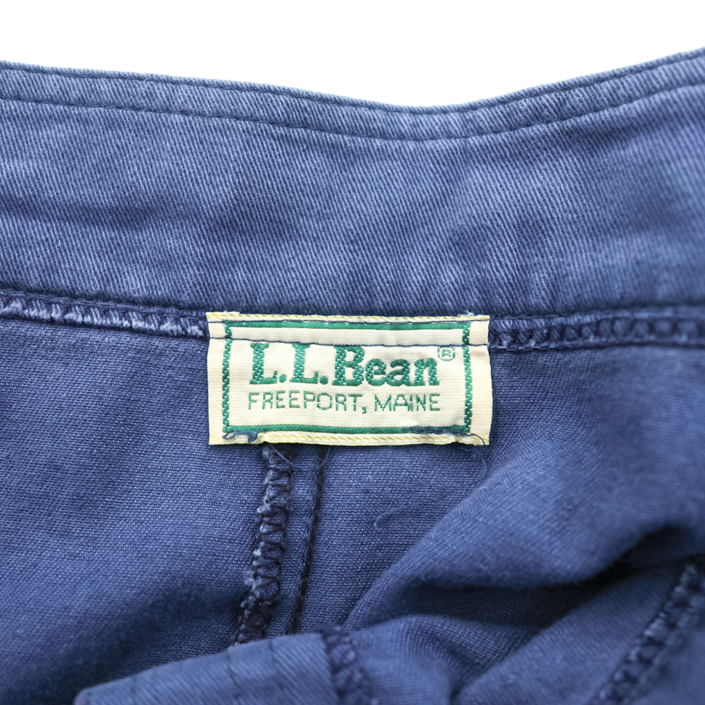 L.L.Bean 80年代 ヴィンテージ アジャスタブル ロングスカート L ブルー フロントボタン Aライン フレア  サイドポケット