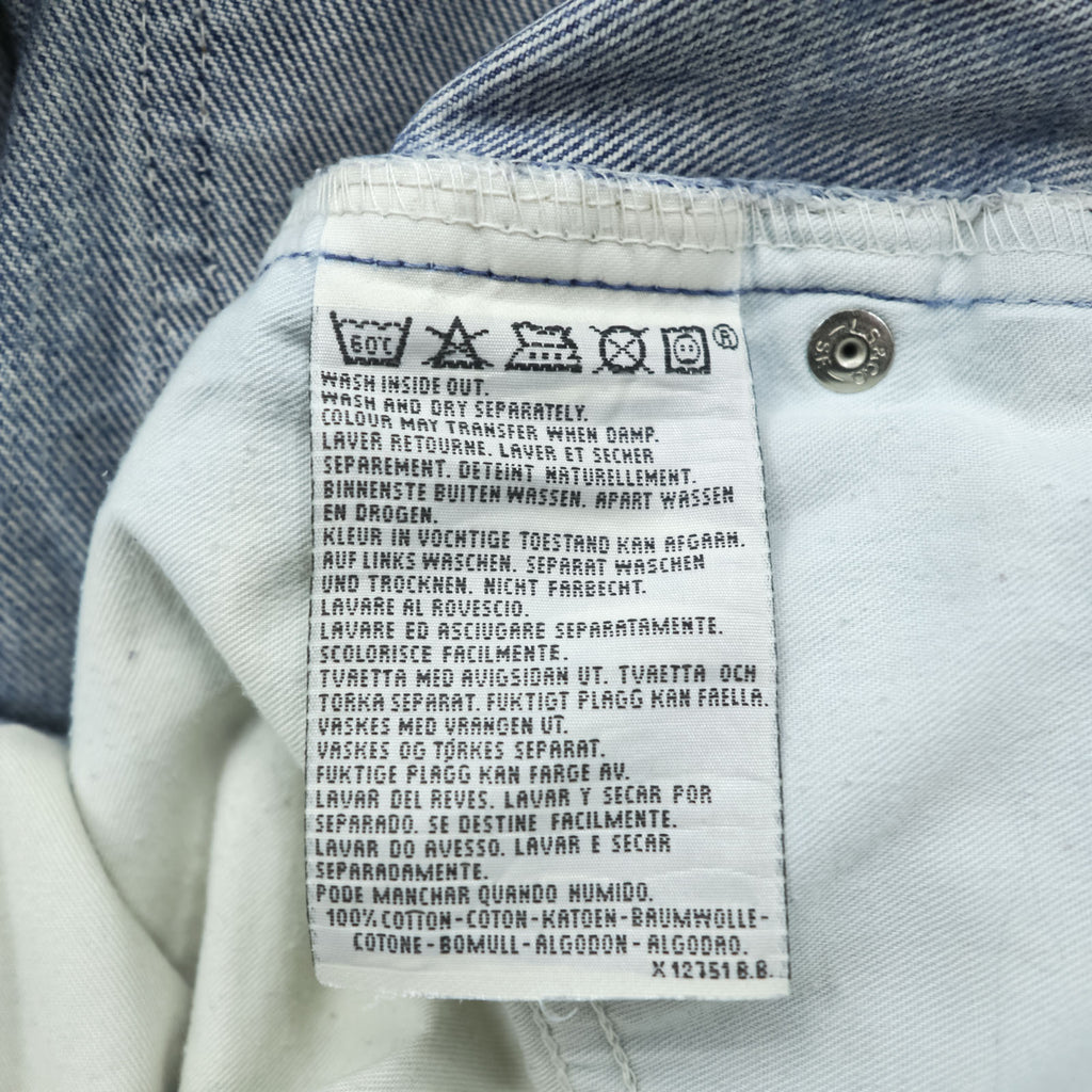 Vintage 90s Levi’s 881 0216 Orange Tab Light Blue Tapered Jeans High Rise W36 L32 1995