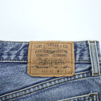 Vintage 90s Levi’s 881 0216 Orange Tab Light Blue Tapered Jeans High Rise W36 L32 1995