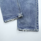 Vintage 90s Levi’s 881 0216 Orange Tab Light Blue Tapered Jeans High Rise W36 L32 1995