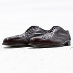 Vintage Stafford Burgundy Leather Wingtip Oxford Shoes USA Made 9.5D