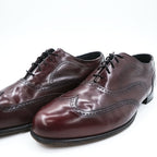 Vintage Stafford Burgundy Leather Wingtip Oxford Shoes USA Made 9.5D