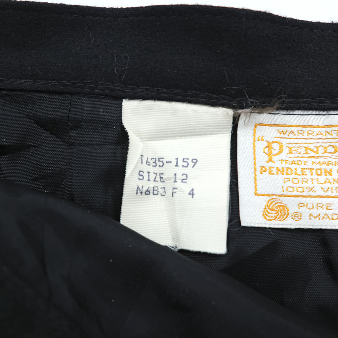 PENDLETON 70年代 ヴィンテージ USA製 フレア スカート L ブラック