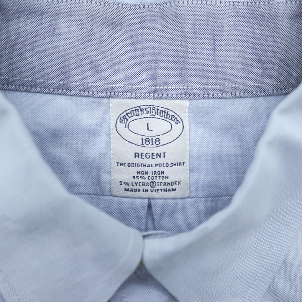 Brooks Brothers オックスフォード ボタンダウンシャツ L ブルー ワンポイントロゴ REGENT
