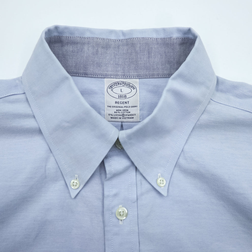 Brooks Brothers オックスフォード ボタンダウンシャツ L ブルー ワンポイントロゴ REGENT