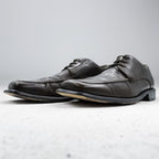 Kenneth Cole New York Brown Leather Square Toe Apron Toe Derby Shoes 3 Eyelet 9M Leather Sole