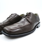 Kenneth Cole New York Brown Leather Square Toe Apron Toe Derby Shoes 3 Eyelet 9M Leather Sole