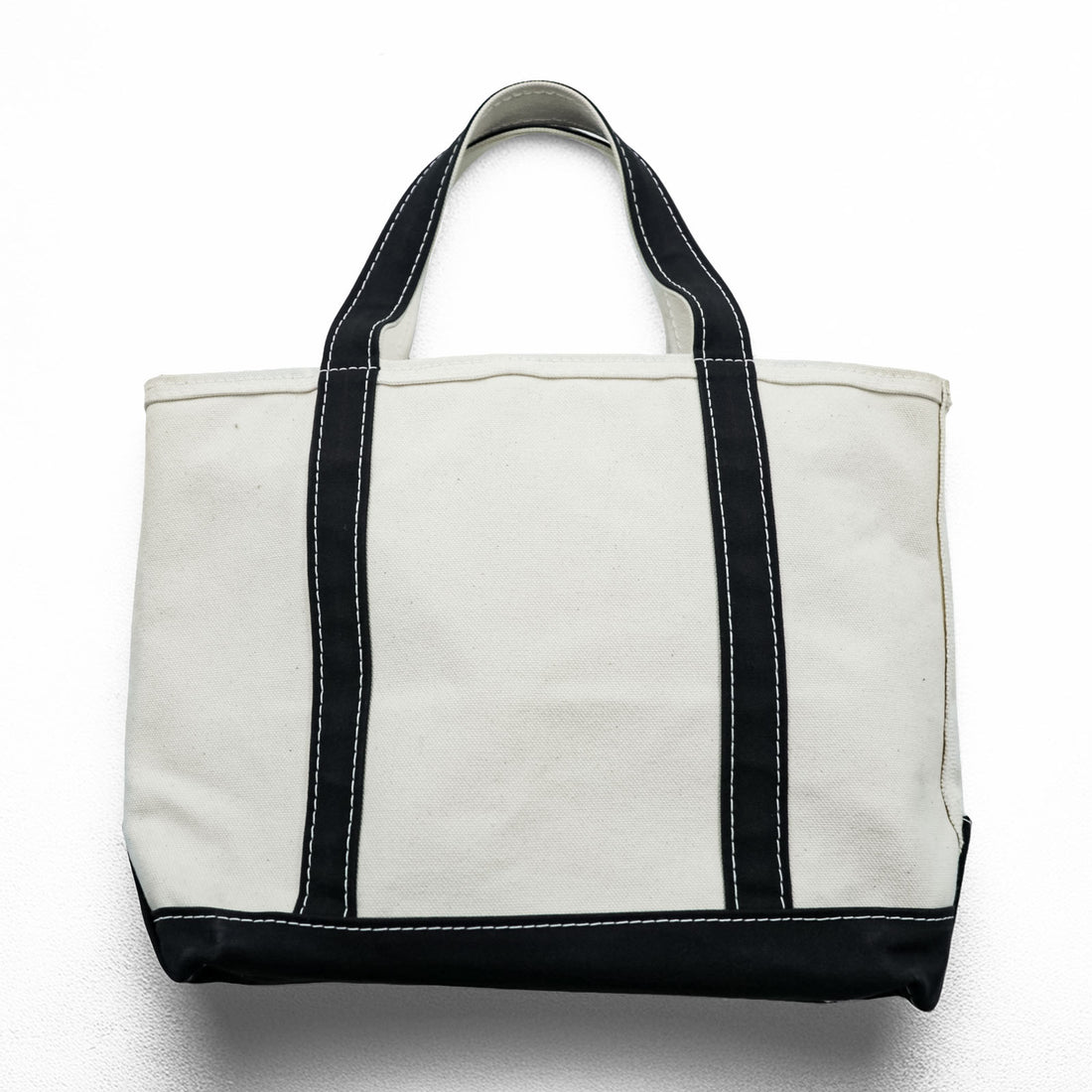 L.L.Bean USA製 BOAT AND TOTE キャンバス トートバッグ ブラック ホワイト ジップトップ ミディアム 112644