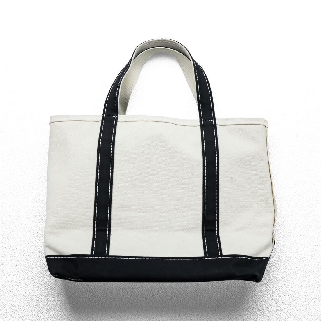 L.L.Bean USA Made BOAT AND TOTE Bag, Black/White, Zip-Top, Medium, 112644