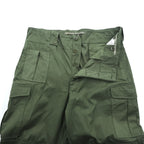 70s Vintage Belgian Army M64 Field Cargo Pants SEYNTEX 1975 Olive Green Cotton Satin Military Trousers Vintage