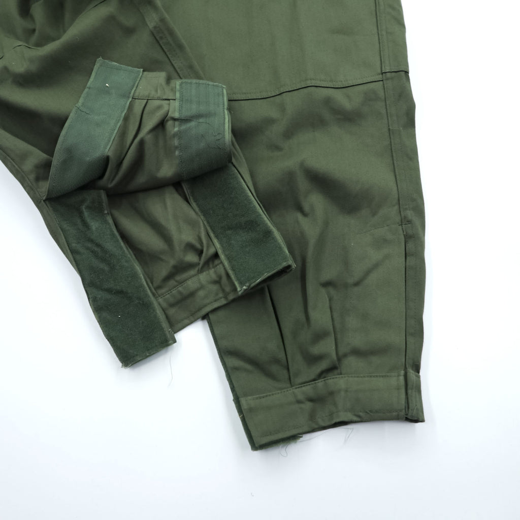 70s Vintage Belgian Army M64 Field Cargo Pants SEYNTEX 1975 Olive Green Cotton Satin Military Trousers Vintage