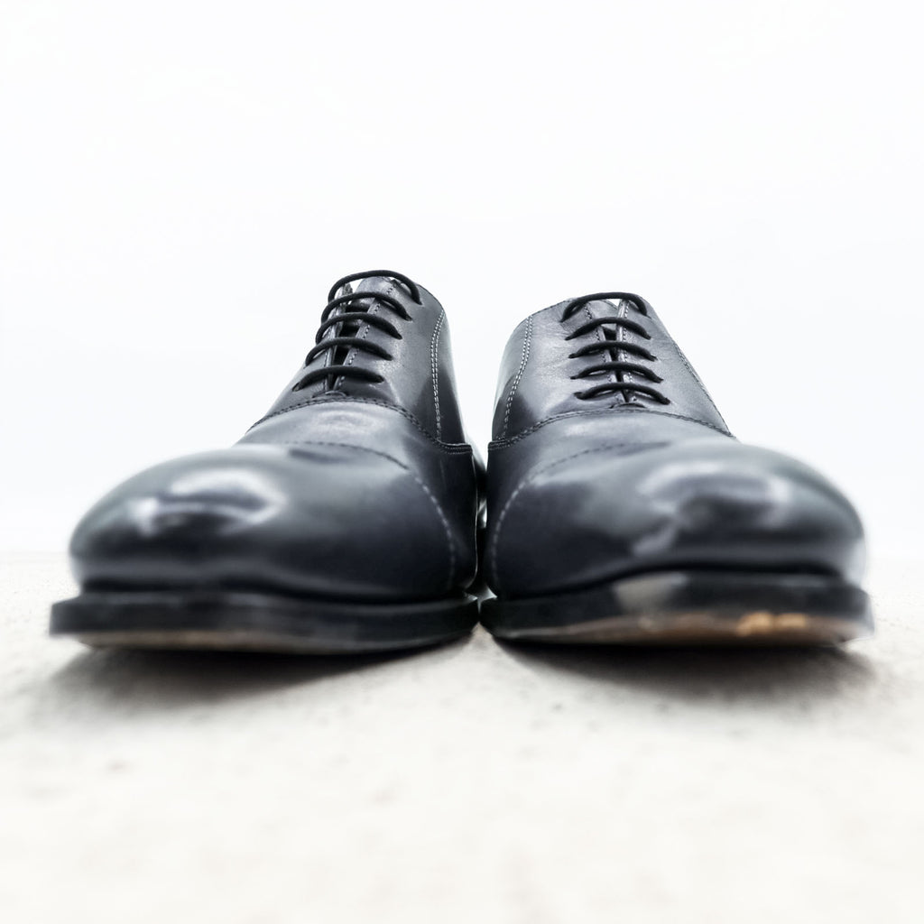 Vintage Italian-made dress shoes, leather shoes, US size 9.5, navy, DEVRED