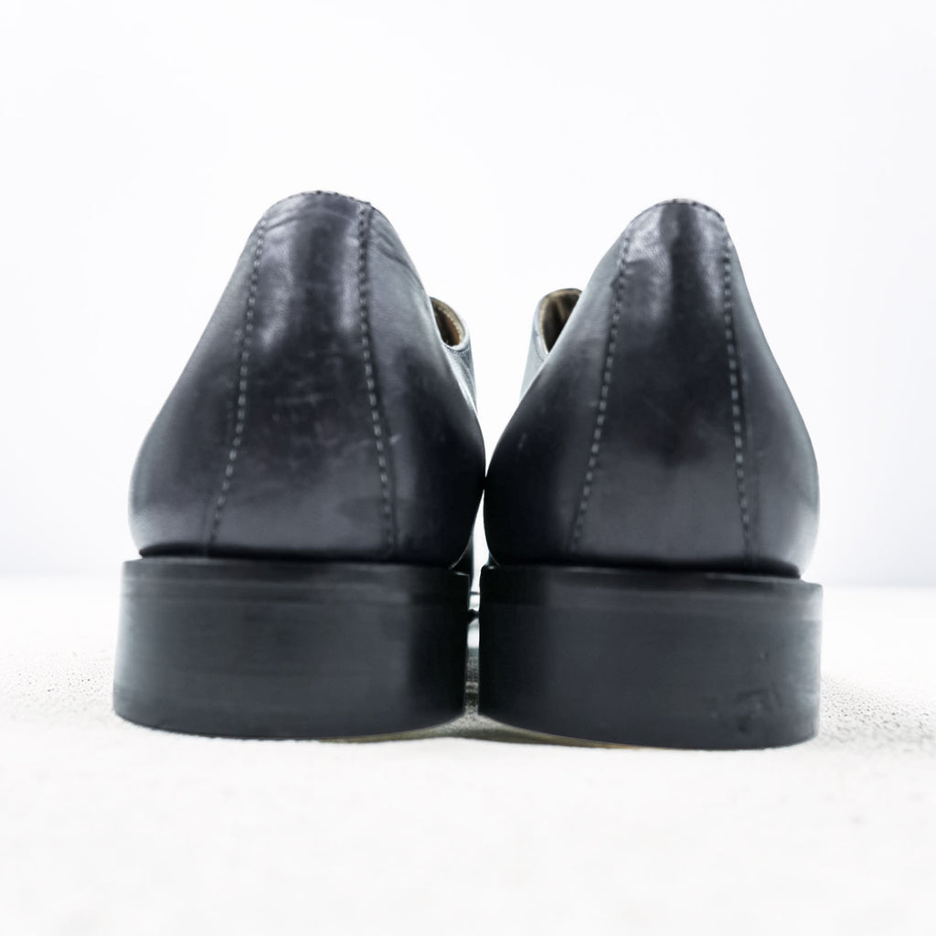 Vintage Italian-made dress shoes, leather shoes, US size 9.5, navy, DEVRED