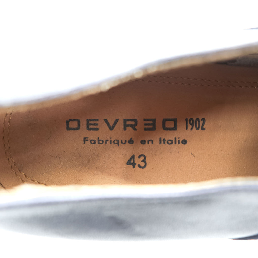 Vintage Italian-made dress shoes, leather shoes, US size 9.5, navy, DEVRED