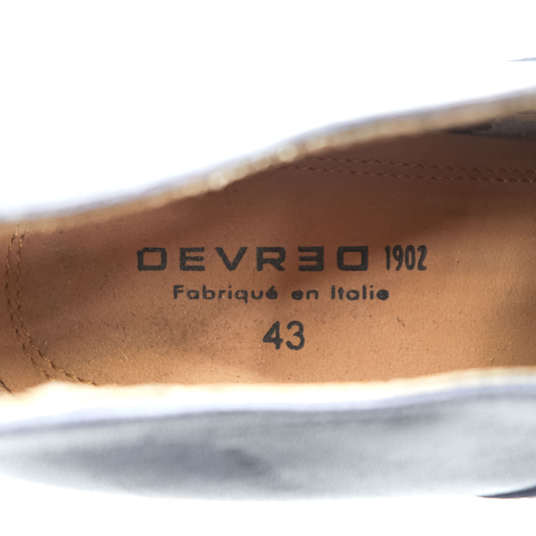 Vintage Italian-made dress shoes, leather shoes, US size 9.5, navy, DEVRED
