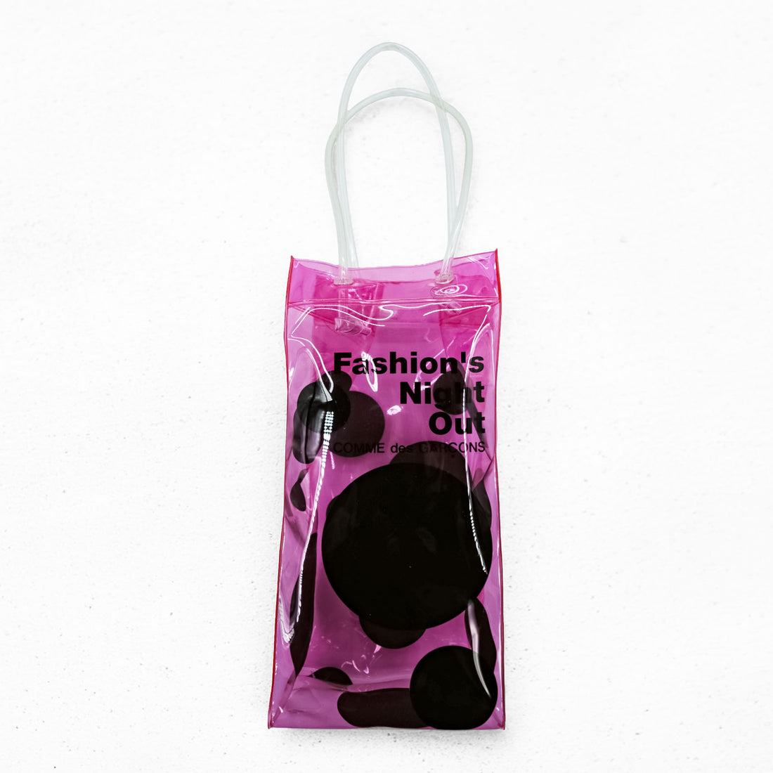 COMME des GARCONS × VOGUE ビニール ミニバッグ ドリンクホルダー ワインバッグ クリア ピンク ドット FASHION'S NIGHT OUT ノベルティ