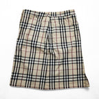 BURBERRY LONDON イタリア製 ノバチェック タイト スカート L ベージュ 膝丈 コットン ストレッチ