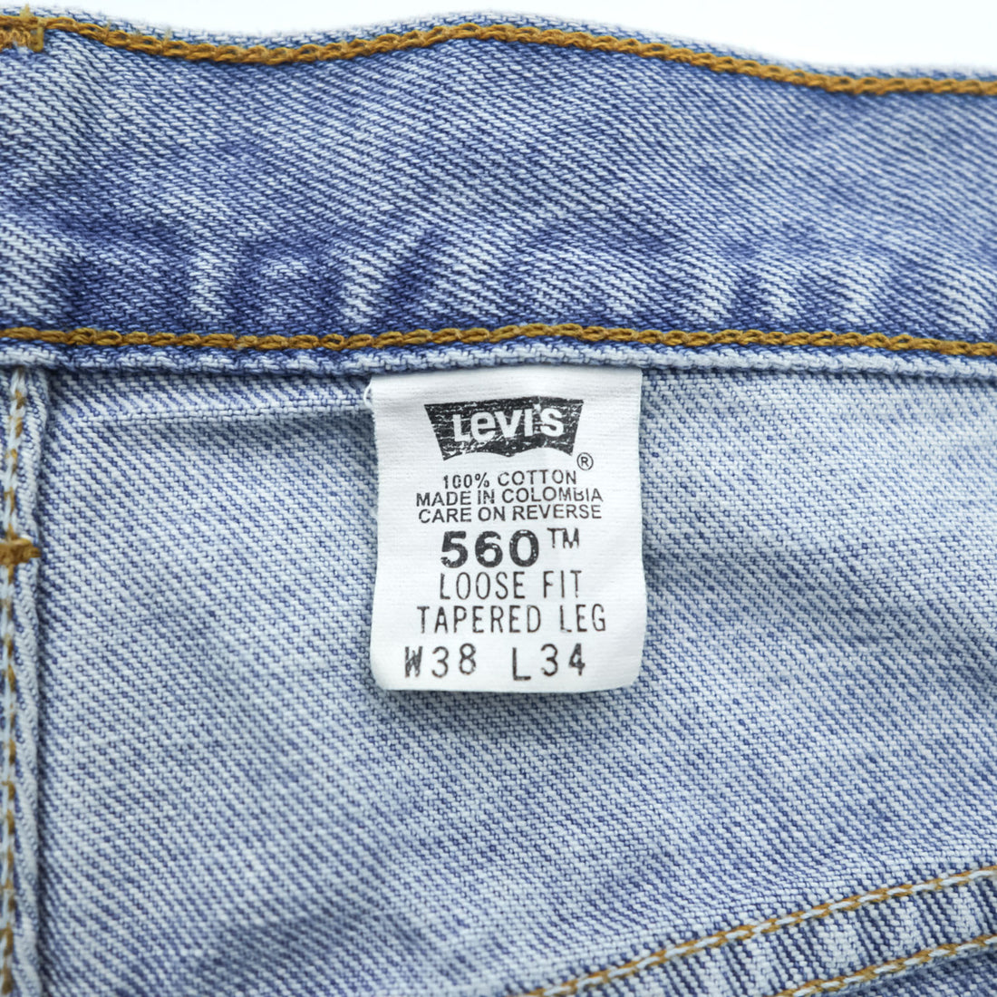 Levi Strauss 2000s Vintage 560 Baggy Loose Fit Tapered Denim Pants Jeans XL and up Blue Loose Fit Tapered Leg Columbia Made 00560-4834