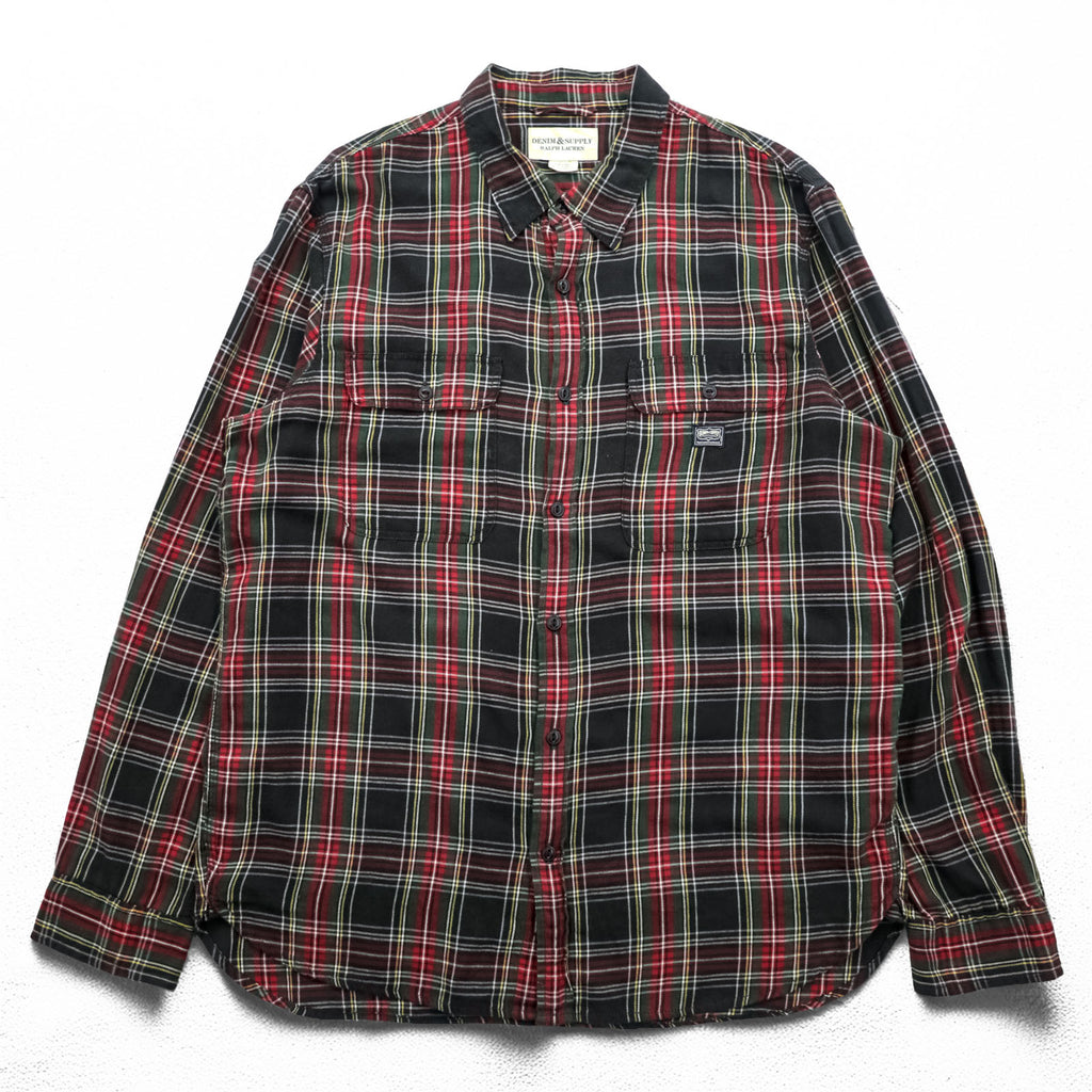 DENIM & SUPPLY RALPH LAUREN Tartan Checked Shirt XL and up, Green, Red