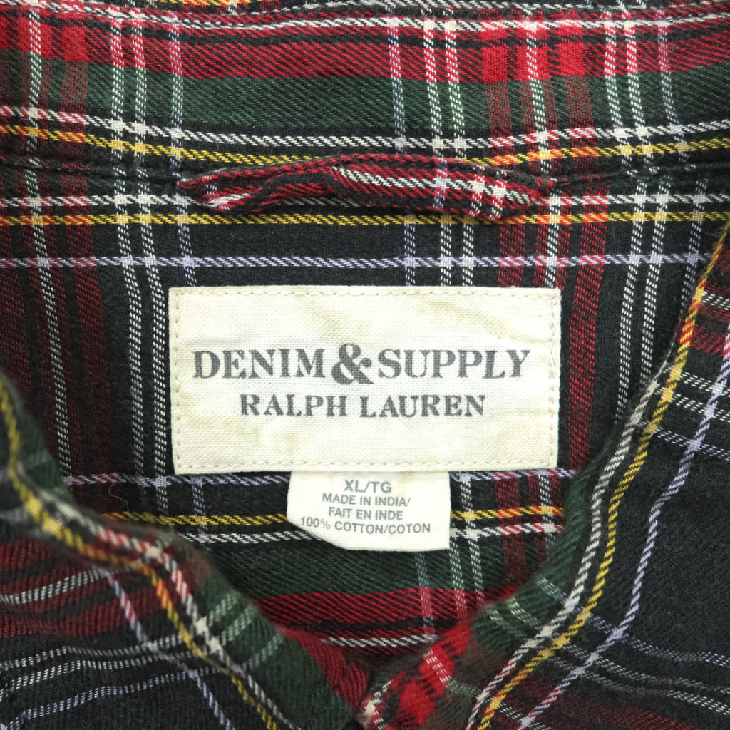 DENIM & SUPPLY RALPH LAUREN Tartan Checked Shirt XL and up, Green, Red