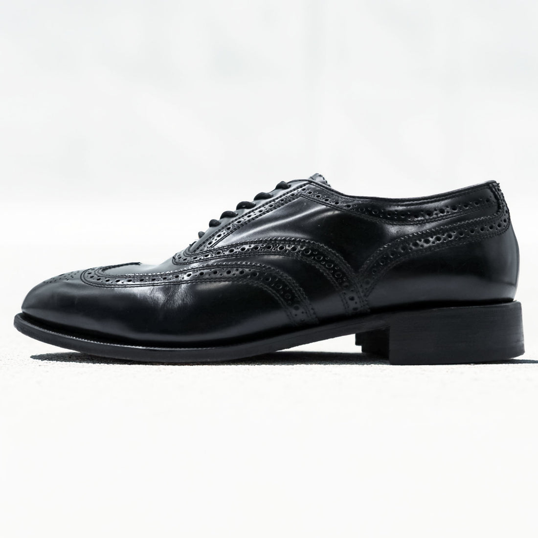 FLORSHEIM ウィングチップ メダリオン ドレスシューズ 革靴 28cm ブラック レザー 17066-01