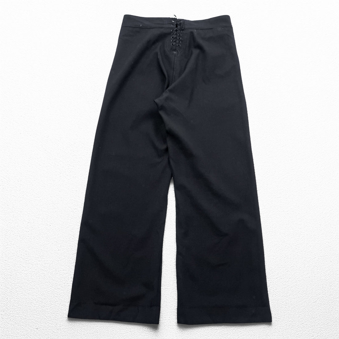 Vintage 1990s US Navy 13-Button Sailor Pants, Size L, Black. DSCP BY OMEGA APPAREL INC. 8405-01-076-6024