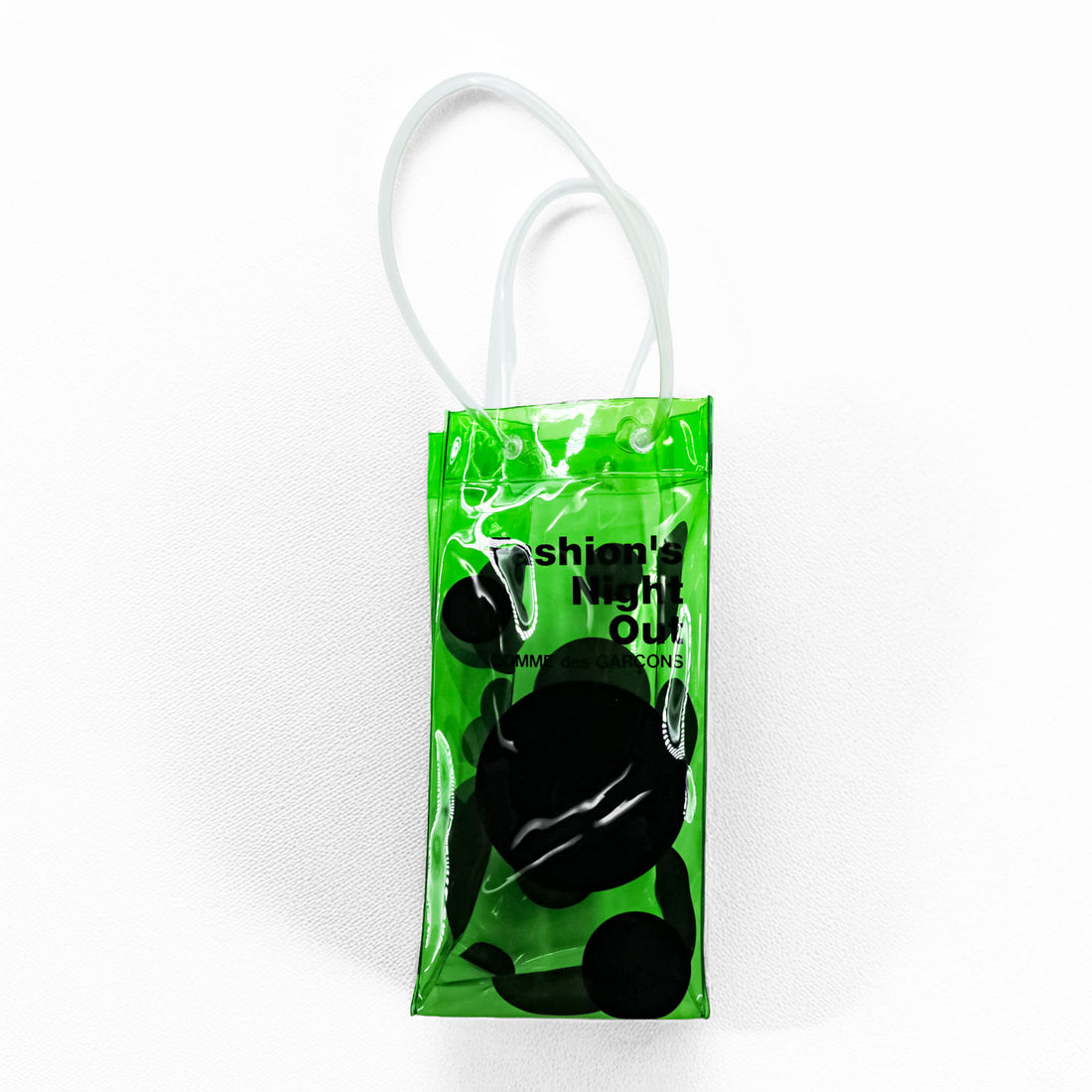 COMME des GARCONS × VOGUE ビニール ミニバッグ ドリンクホルダー ワインバッグ クリア グリーン ドット FASHION'S NIGHT OUT ノベルティ
