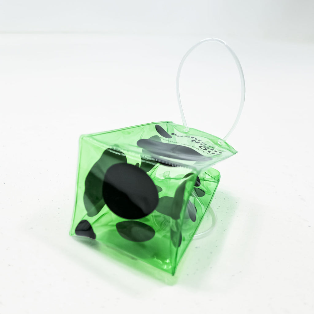 COMME des GARÇONS × VOGUE Clear Vinyl Mini Bag Green Dot Drink Holder Wine Bag FASHION’S NIGHT OUT Novelty