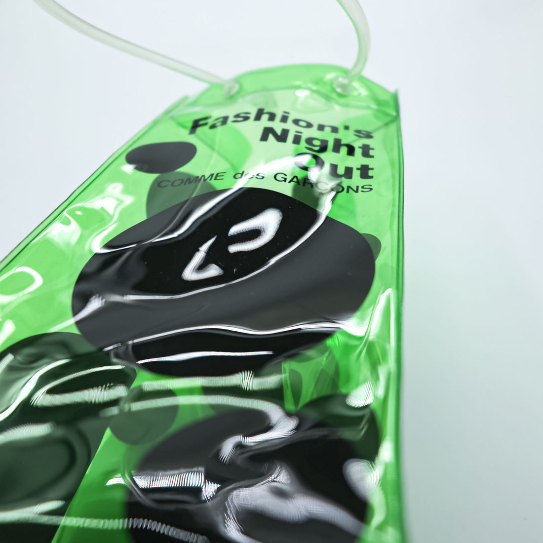 COMME des GARÇONS × VOGUE Clear Vinyl Mini Bag Green Dot Drink Holder Wine Bag FASHION’S NIGHT OUT Novelty