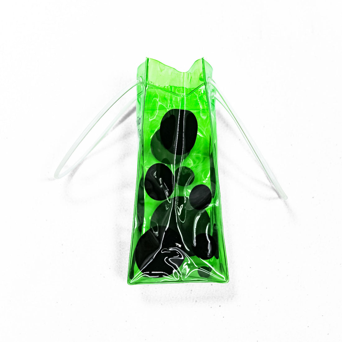 COMME des GARÇONS × VOGUE Clear Vinyl Mini Bag Green Dot Drink Holder Wine Bag FASHION’S NIGHT OUT Novelty