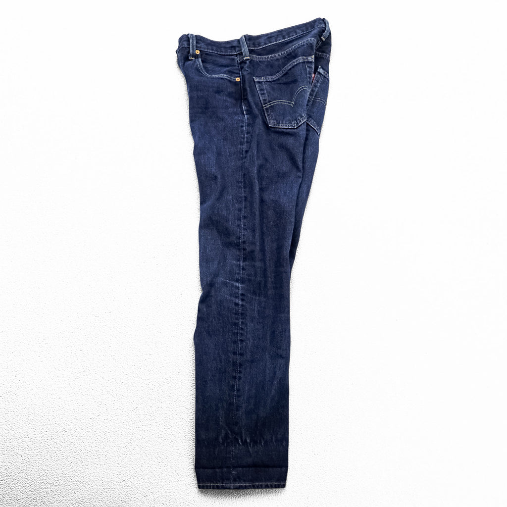 Levi's 501 ビッグE デニムパンツ ジーンズ M インディゴ レザーパッチ ボタンフライ PREMIUM 00501-0101
