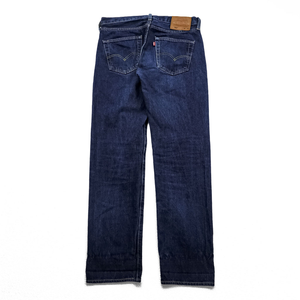 Levi's 501 ビッグE デニムパンツ ジーンズ M インディゴ レザーパッチ ボタンフライ PREMIUM 00501-0101
