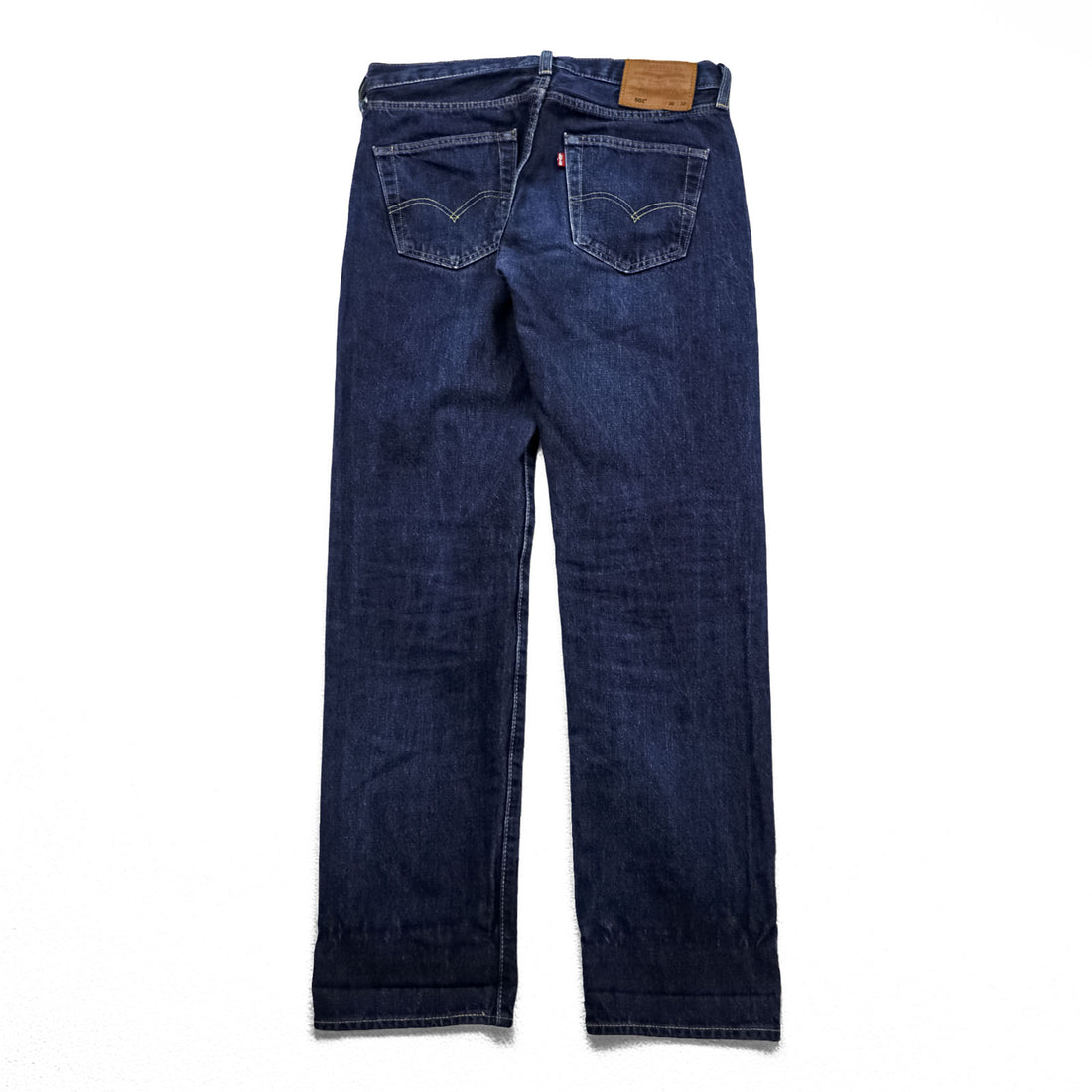 Levi's 501 ビッグE デニムパンツ ジーンズ M インディゴ レザーパッチ ボタンフライ PREMIUM 00501-0101