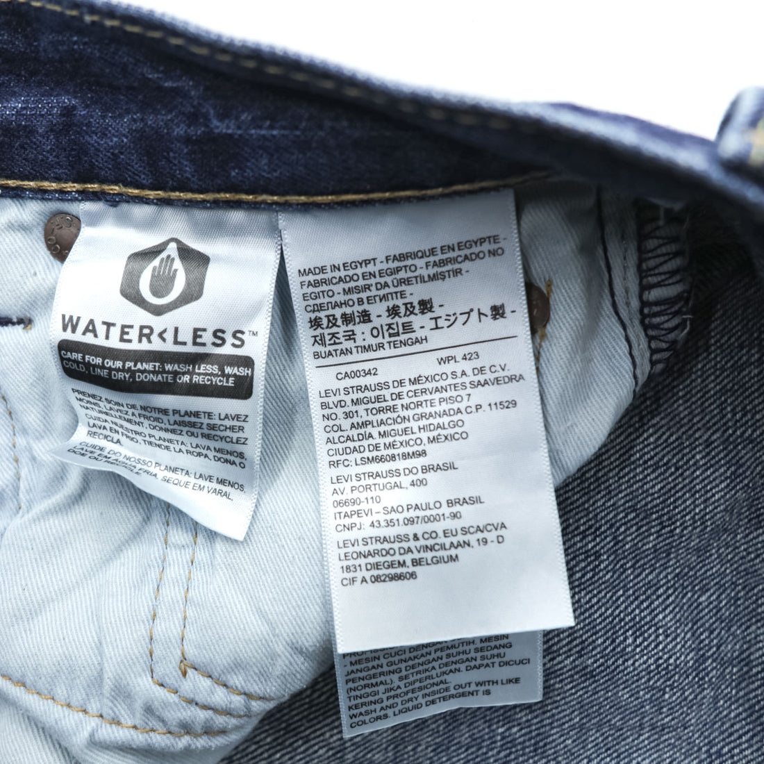 Levi's 501 ビッグE デニムパンツ ジーンズ M インディゴ レザーパッチ ボタンフライ PREMIUM 00501-0101
