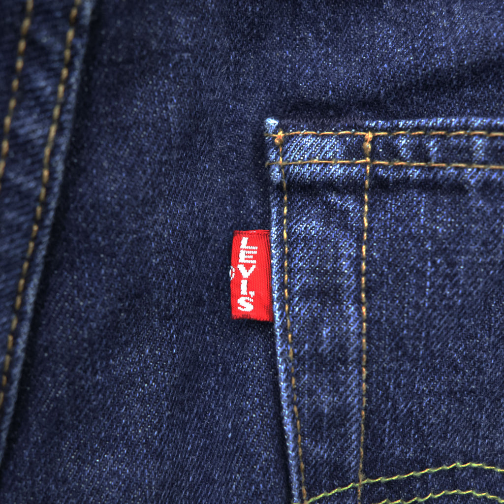 Levi's 501 ビッグE デニムパンツ ジーンズ M インディゴ レザーパッチ ボタンフライ PREMIUM 00501-0101