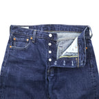 Levi's 501 ビッグE デニムパンツ ジーンズ M インディゴ レザーパッチ ボタンフライ PREMIUM 00501-0101