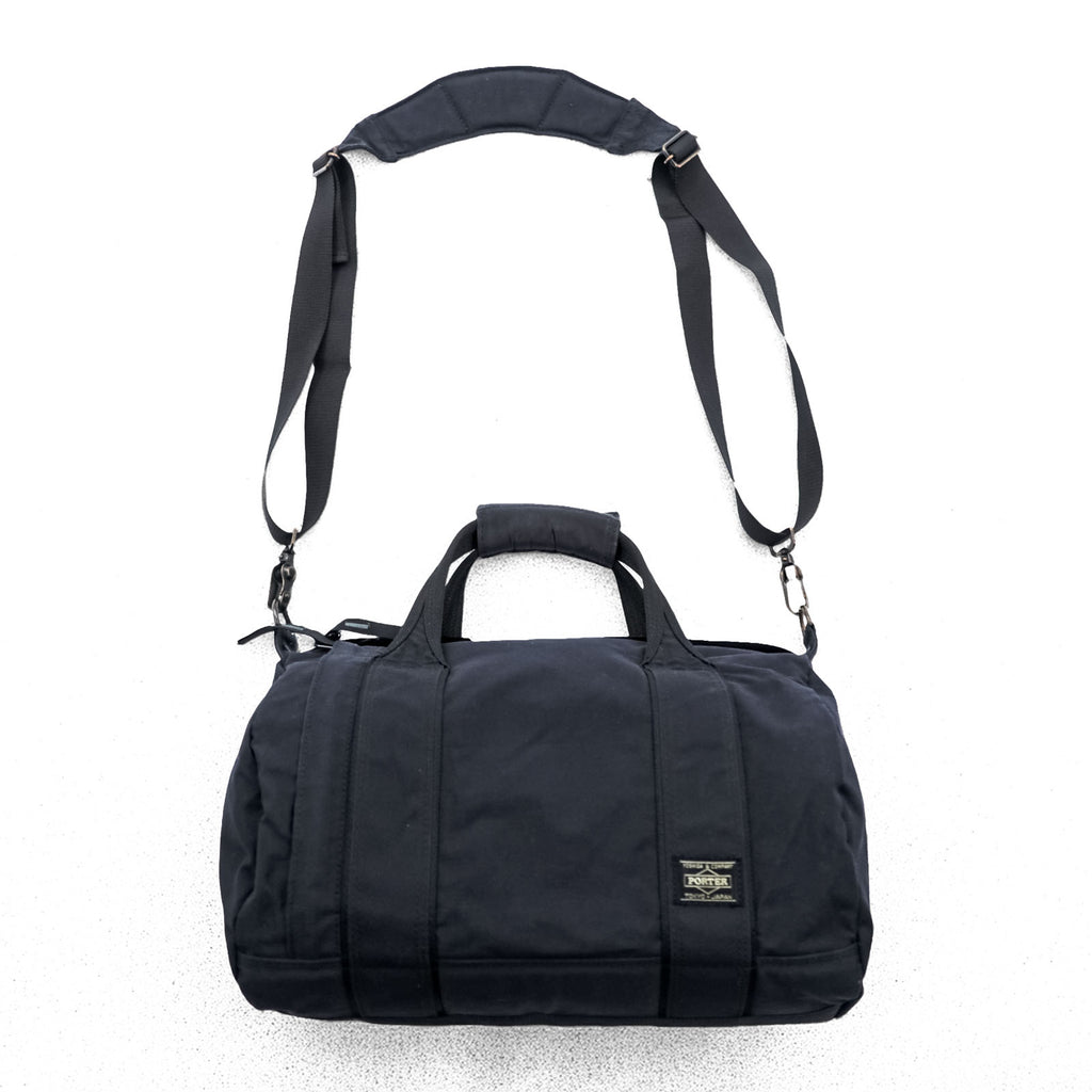 PORTER (Yoshida & Co.) 2WAY Mini Boston Bag Shoulder Bag Black (Discontinued) Nylon Denim Canvas