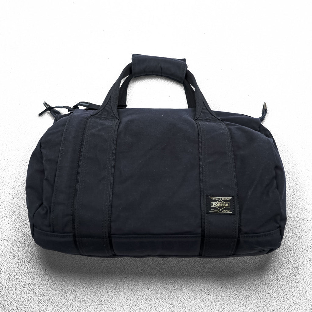 PORTER (Yoshida & Co.) 2WAY Mini Boston Bag Shoulder Bag Black (Discontinued) Nylon Denim Canvas