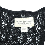 DENIM & SUPPLY RALPH LAUREN クロシェ メッシュ ワンピース S ブラック レース 編み込み