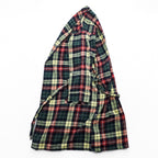 L.L.Bean Plaid Flannel Robe Shirt Green Red Tartan Cotton Belted Lounge Jacket Size L