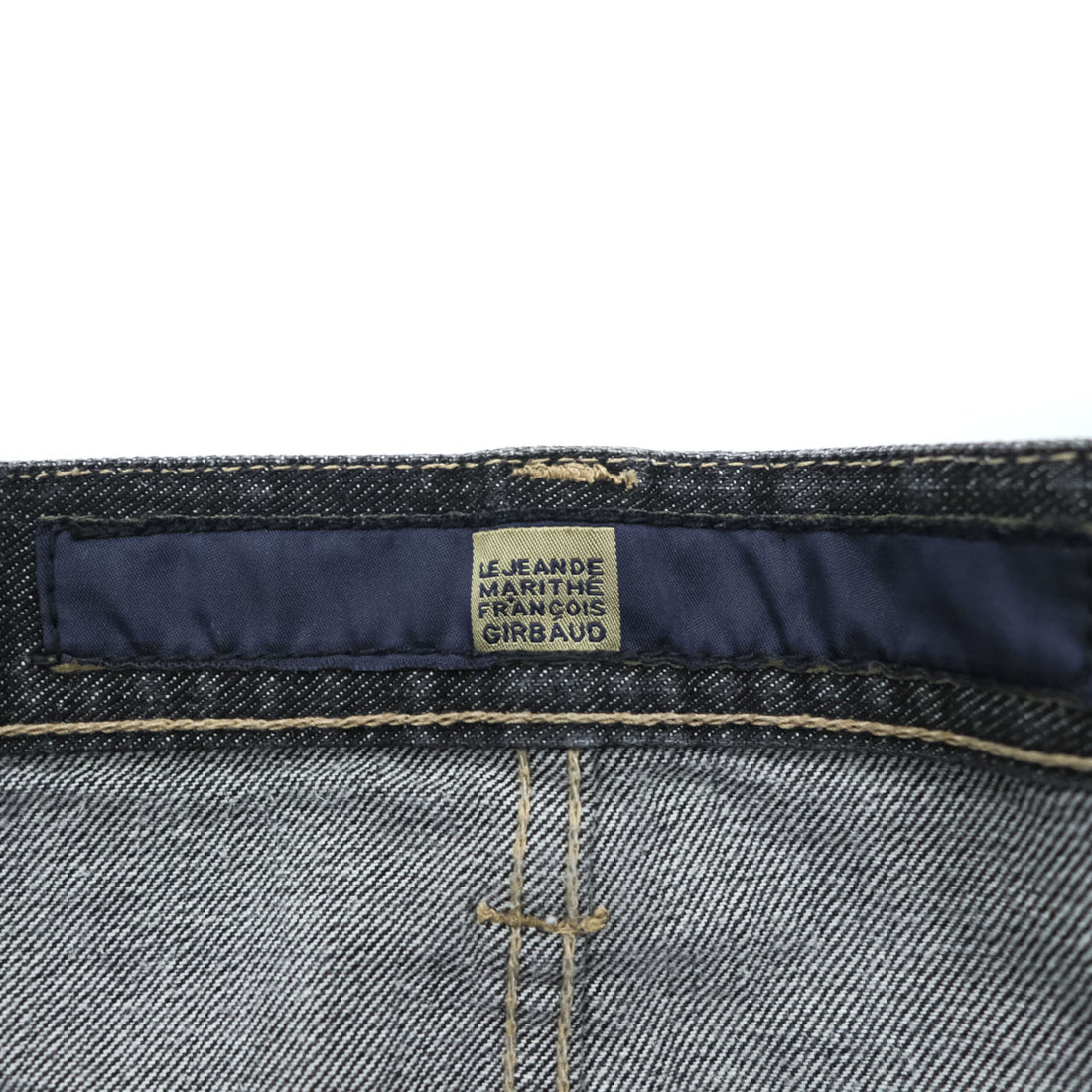 MARITHE + FRANCOIS GIRBAUD 90年代 ヴィンテージ シャトル デニムパンツ ジーンズ XL グレー イエローテープ ワイド バギー カーゴ ビッグサイズ