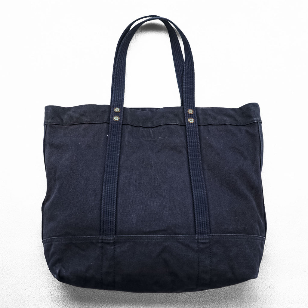Polo Ralph Lauren Big Pony Tote Bag, Navy Canvas, Vintage Finish