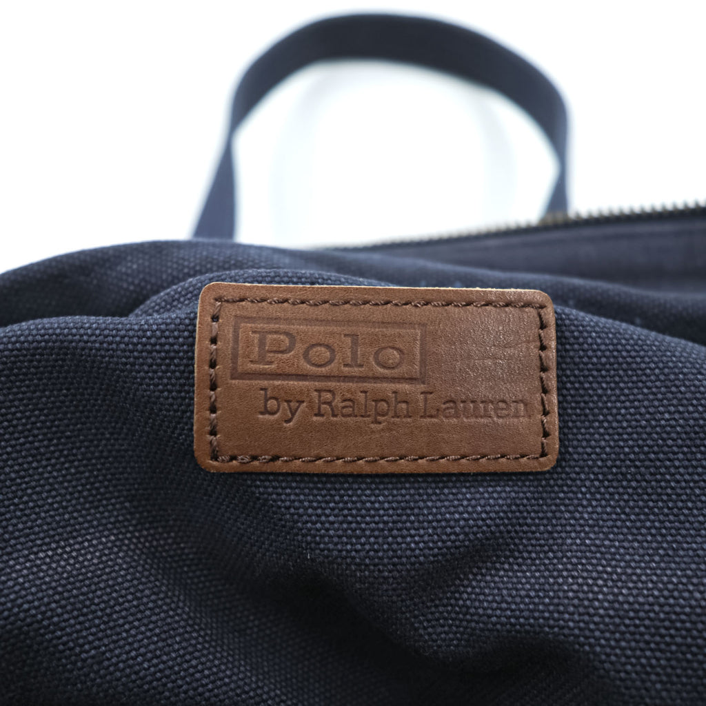 Polo Ralph Lauren Big Pony Tote Bag, Navy Canvas, Vintage Finish