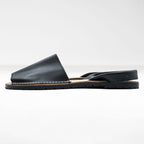 Menorquina d’ESTIU Black Leather Avarca Sandals Made in Spain Size 43
